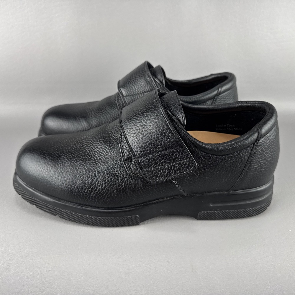 Drew DriLex Diabetic Shoes Mens Sz 11 M Black Leather Adjust Comfort Therapeutic